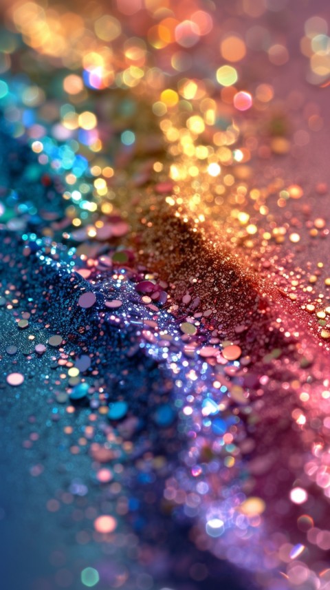 A photo of sparkling glitter in rainbow pastel colors aesthetic (40)