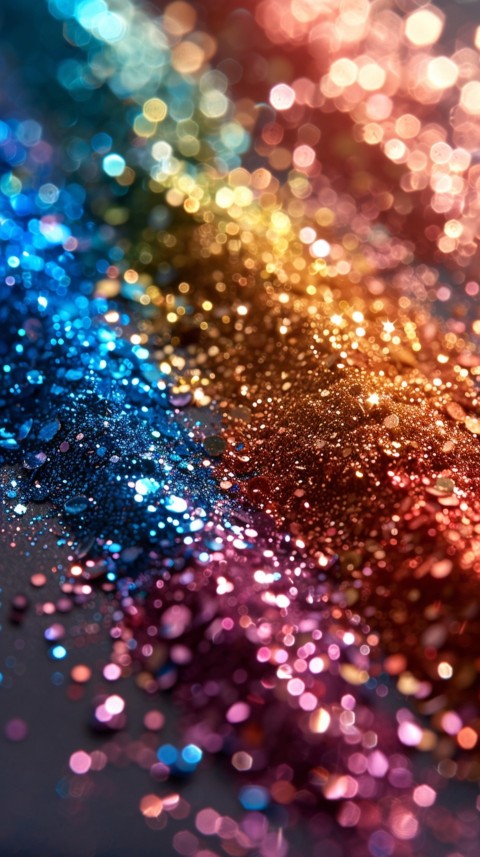 A photo of sparkling glitter in rainbow pastel colors aesthetic (37)