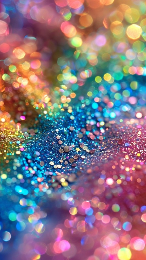 A photo of sparkling glitter in rainbow pastel colors aesthetic (59)