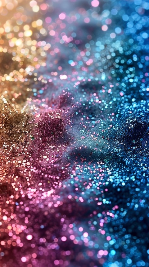 A photo of sparkling glitter in rainbow pastel colors aesthetic (35)