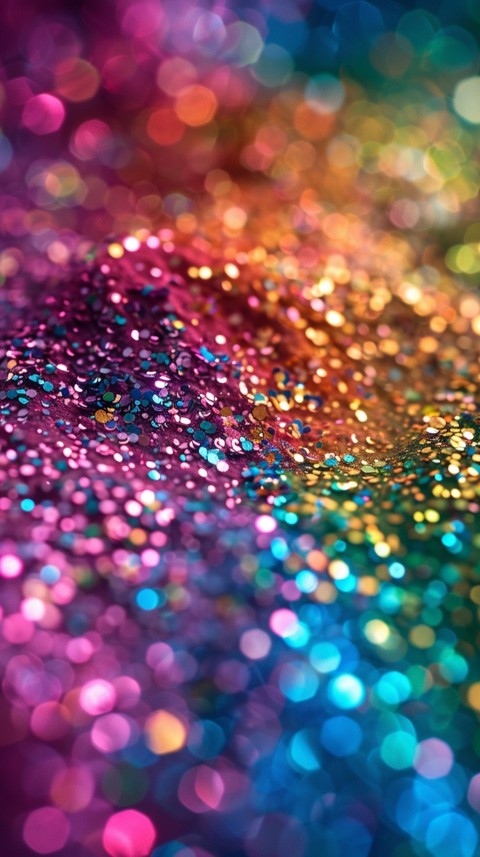 A photo of sparkling glitter in rainbow pastel colors aesthetic (54)