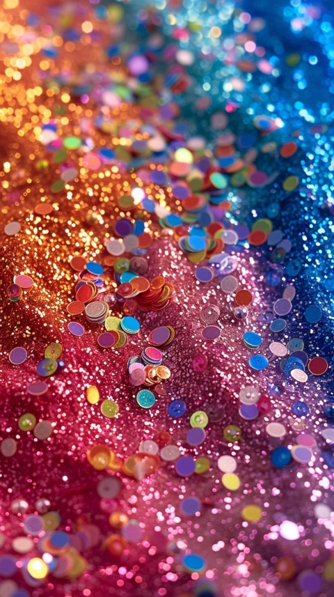 A photo of sparkling glitter in rainbow pastel colors aesthetic (45)