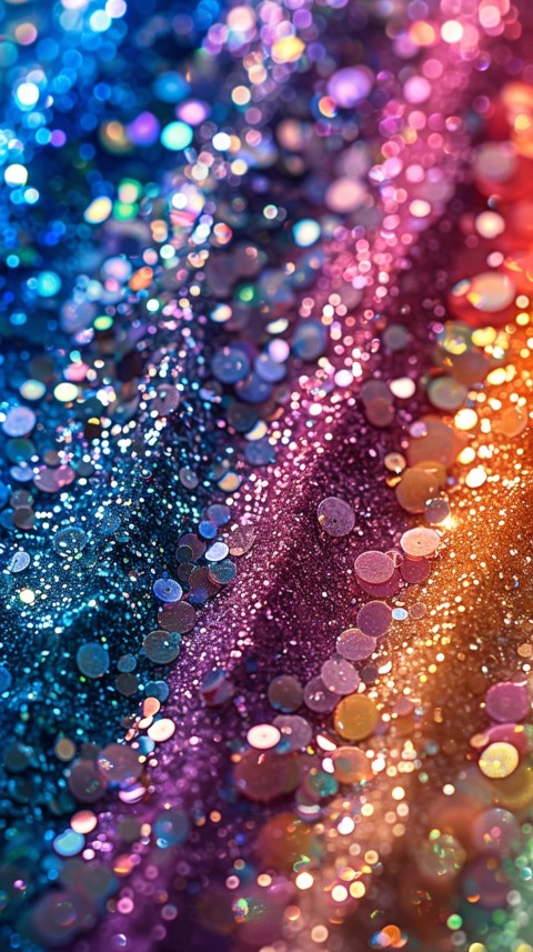 A photo of sparkling glitter in rainbow pastel colors aesthetic (49)