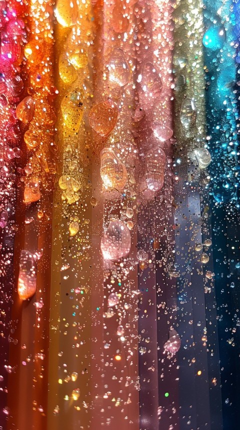 A photo of sparkling glitter in rainbow pastel colors aesthetic (46)