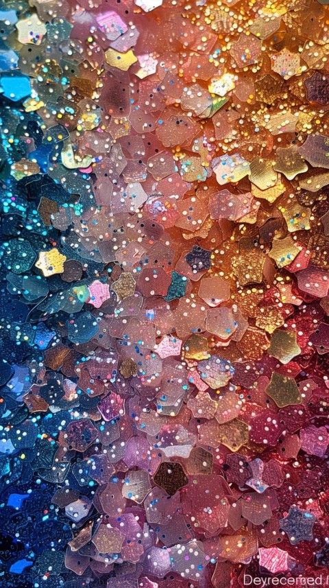 A photo of sparkling glitter in rainbow pastel colors aesthetic (41)