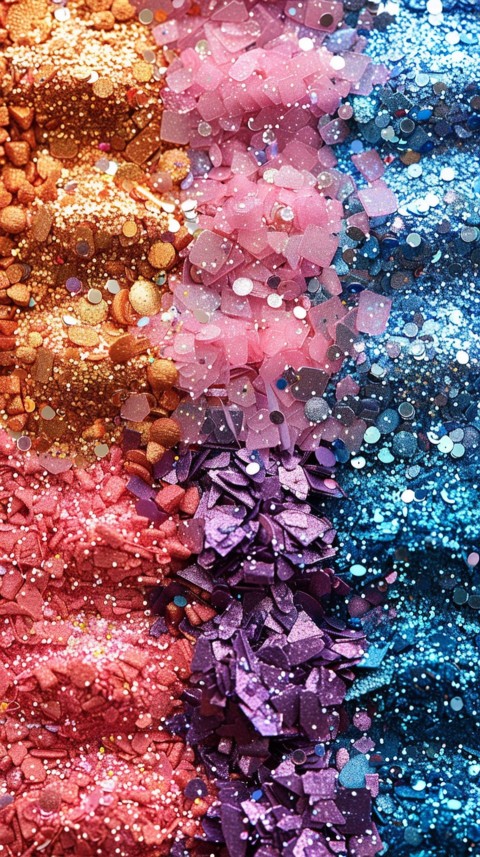 A photo of sparkling glitter in rainbow pastel colors aesthetic (33)