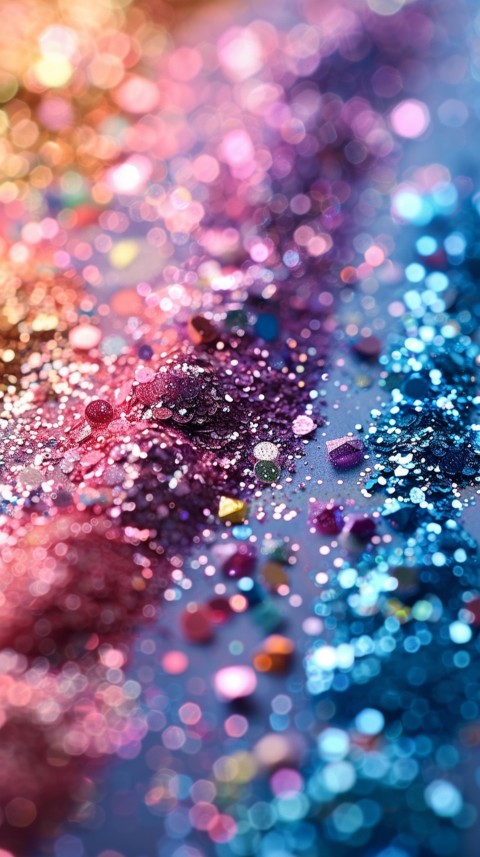 A photo of sparkling glitter in rainbow pastel colors aesthetic (81)