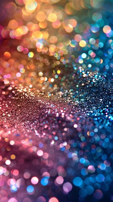 A photo of sparkling glitter in rainbow pastel colors aesthetic (77)