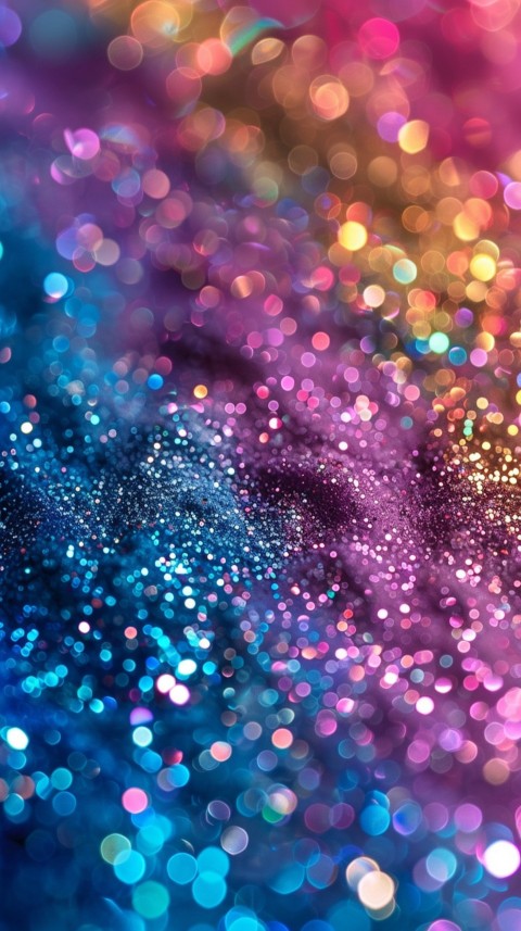 A photo of sparkling glitter in rainbow pastel colors aesthetic (78)