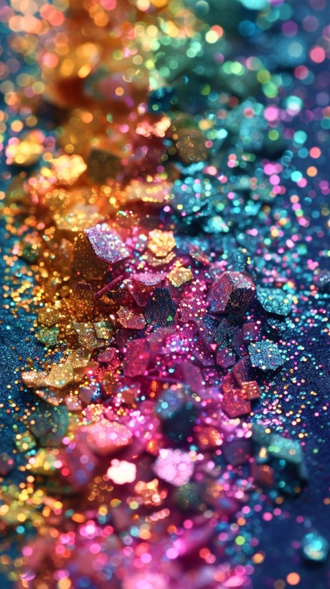 A photo of sparkling glitter in rainbow pastel colors aesthetic (68)