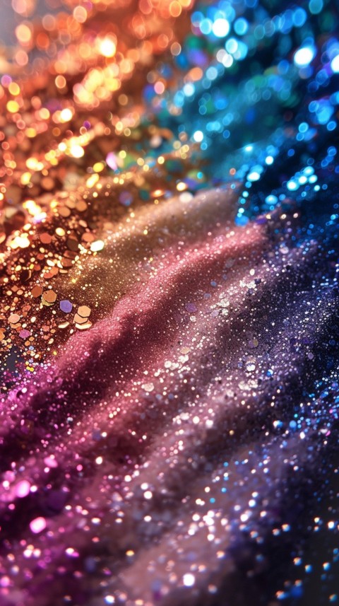 A photo of sparkling glitter in rainbow pastel colors aesthetic (82)