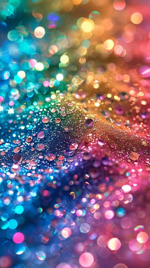 A photo of sparkling glitter in rainbow pastel colors aesthetic (76)