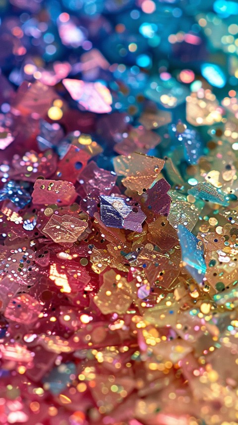 A photo of sparkling glitter in rainbow pastel colors aesthetic (72)