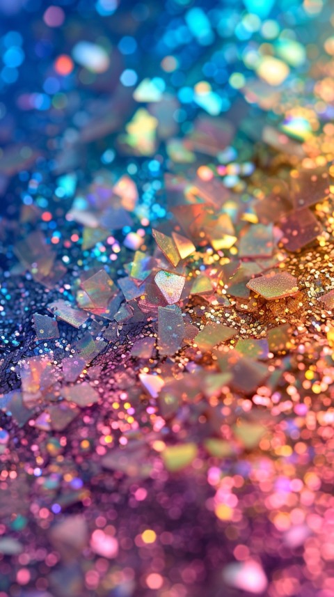 A photo of sparkling glitter in rainbow pastel colors aesthetic (112)