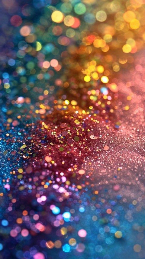 A photo of sparkling glitter in rainbow pastel colors aesthetic (113)