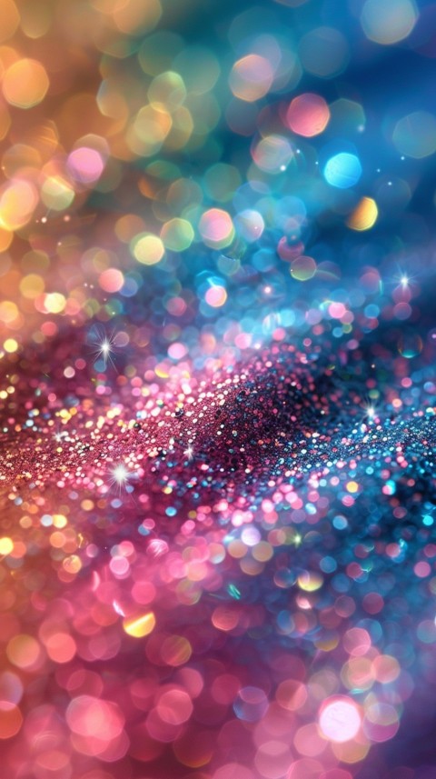 A photo of sparkling glitter in rainbow pastel colors aesthetic (115)