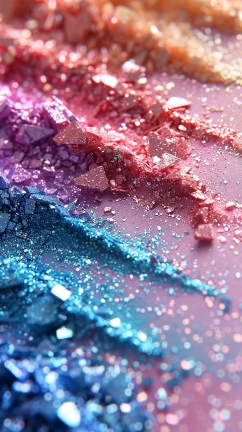 A photo of sparkling glitter in rainbow pastel colors aesthetic (129)