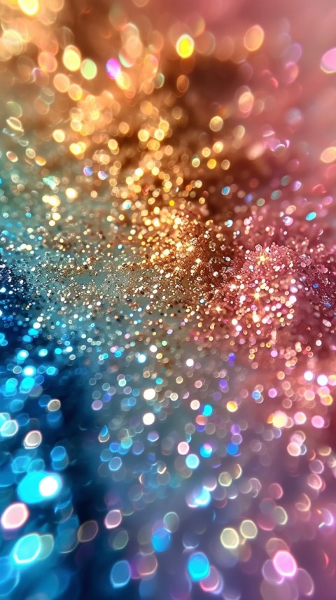 A photo of sparkling glitter in rainbow pastel colors aesthetic (105)