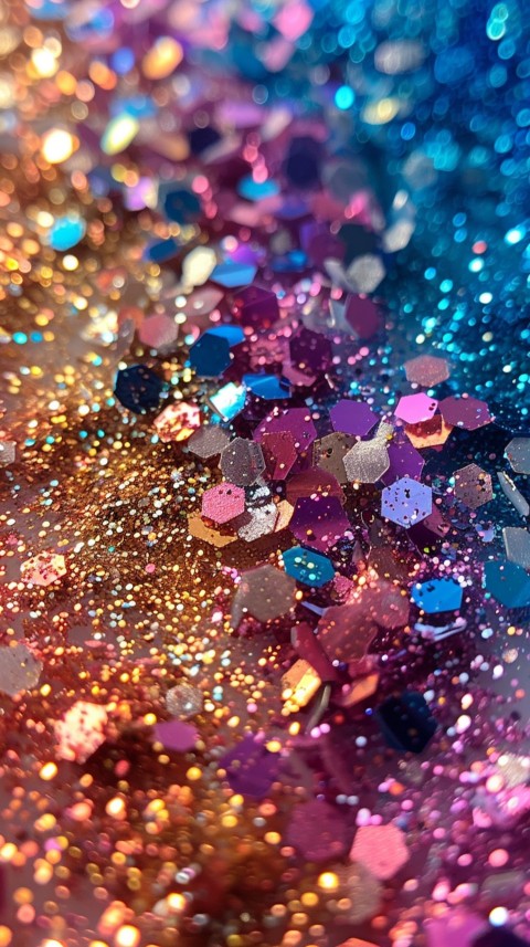 A photo of sparkling glitter in rainbow pastel colors aesthetic (107)