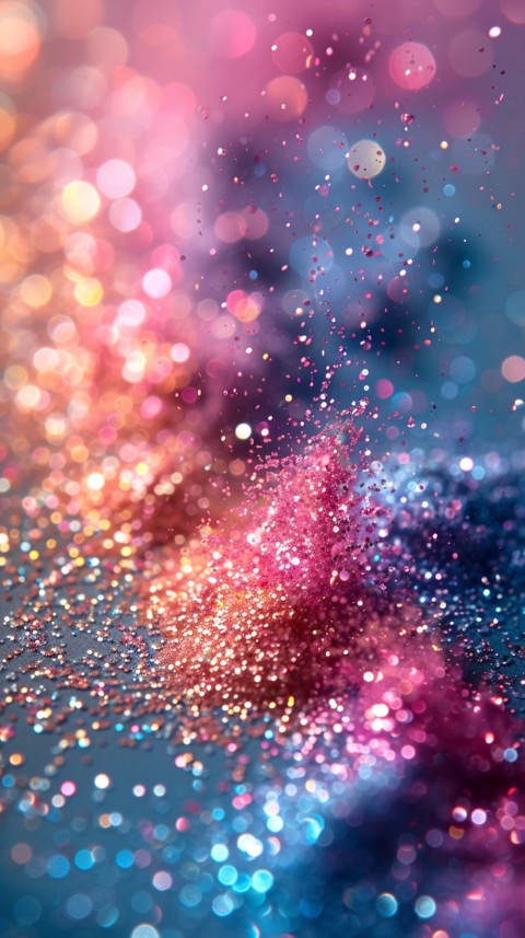 A photo of sparkling glitter in rainbow pastel colors aesthetic (152)