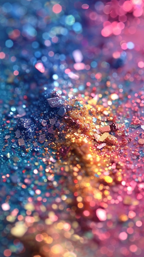 A photo of sparkling glitter in rainbow pastel colors aesthetic (133)