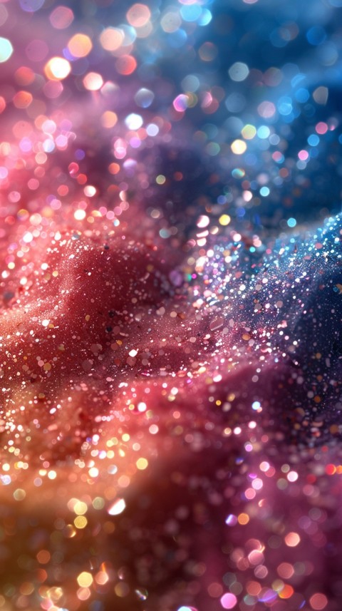 A photo of sparkling glitter in rainbow pastel colors aesthetic (146)