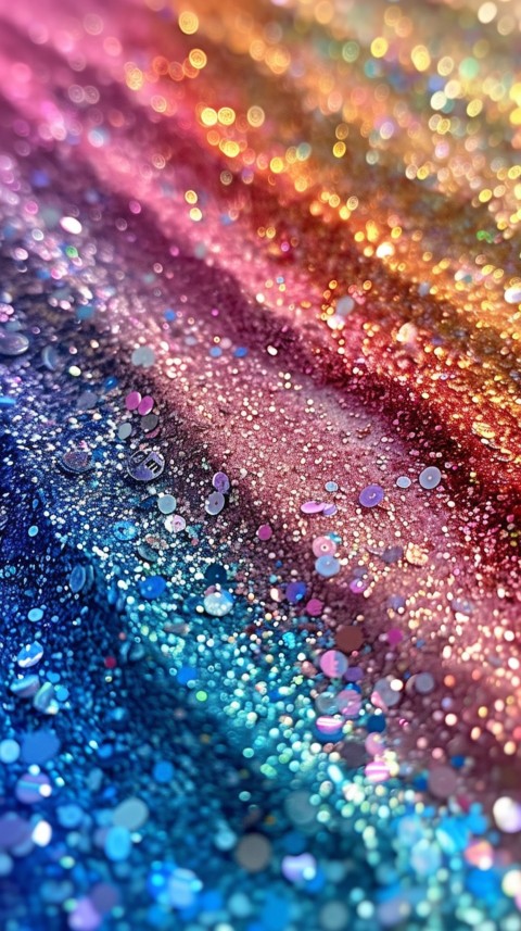 A photo of sparkling glitter in rainbow pastel colors aesthetic (169)