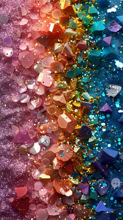 A photo of sparkling glitter in rainbow pastel colors aesthetic (176)