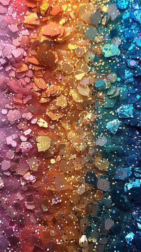 A photo of sparkling glitter in rainbow pastel colors aesthetic (175)