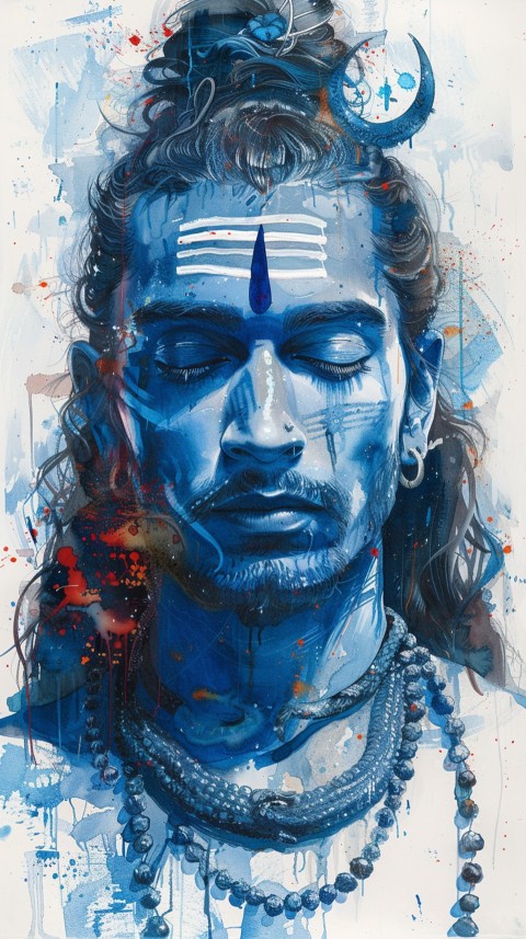 Abstract Art of Lord Shiva Aesthetic (44)