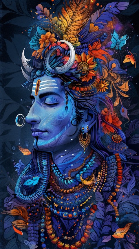 Abstract Art of Lord Shiva Aesthetic (55)