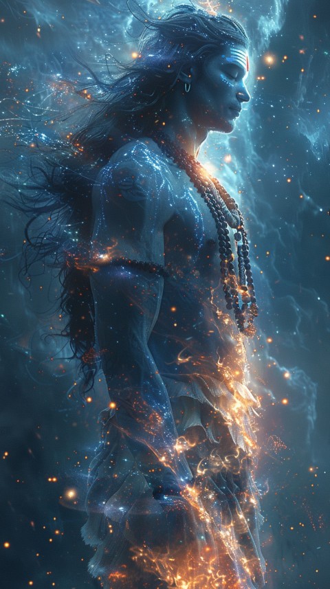 Fantasy style illustration of Lord Shiva Aesthetic (2)