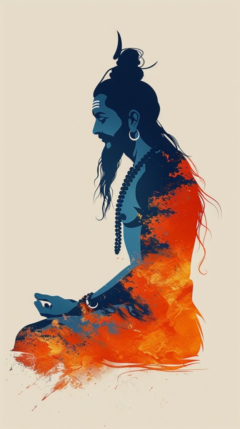 Mahadev Shiva Lord Hara Hindu Aesthetic Artwork Design (11)