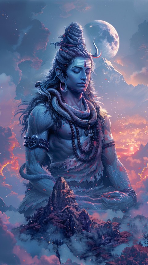 Mahadev Shiva Lord Hara Hindu Aesthetic Artwork Design (4)