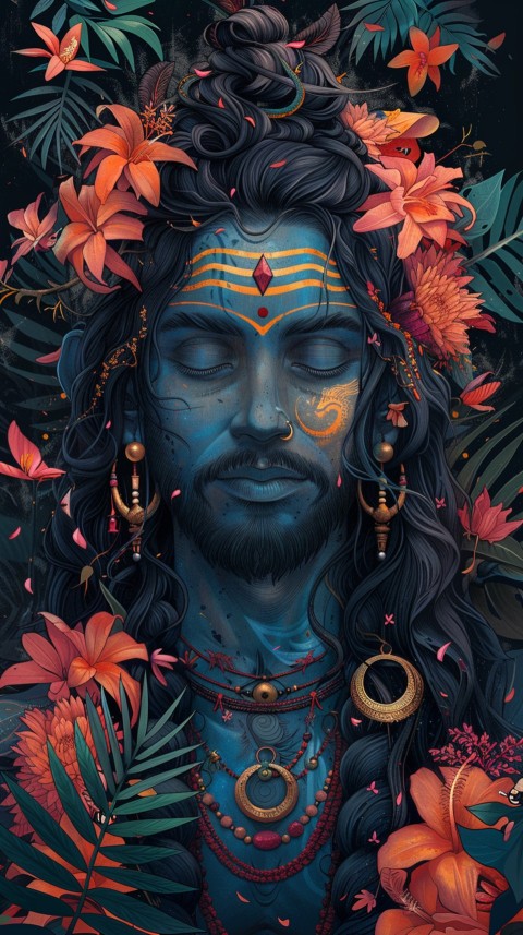 Mahadev Shiva Lord Hara Hindu Aesthetic Artwork Design (29)