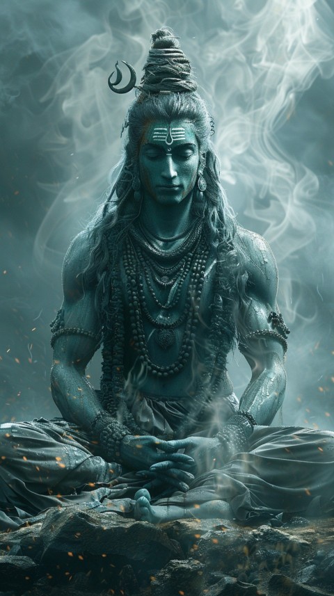 Mahadev Shiva Lord Hara Hindu Aesthetic Artwork Design (56)