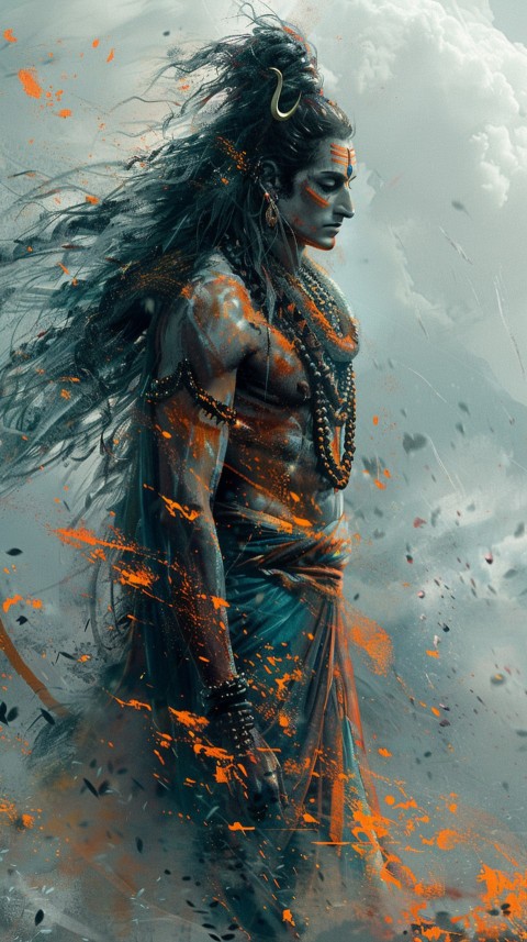 Mahadev Shiva Lord Hara Hindu Aesthetic Artwork Design (58)