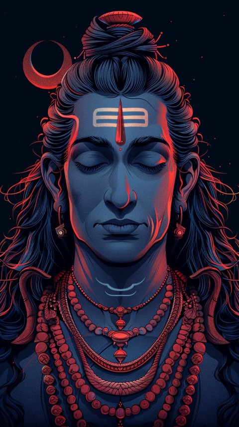 Mahadev Shiva Lord Hara Hindu Aesthetic Artwork Design (69)