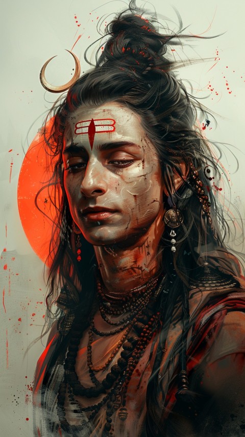 Mahadev Shiva Lord Hara Hindu Aesthetic Artwork Design (67)