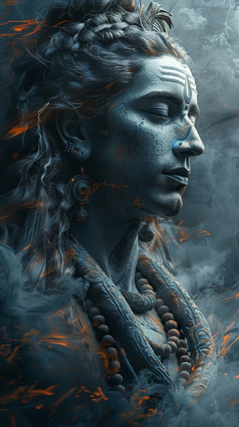 Mahadev Shiva Lord Hara Hindu Aesthetic Artwork Design (95)