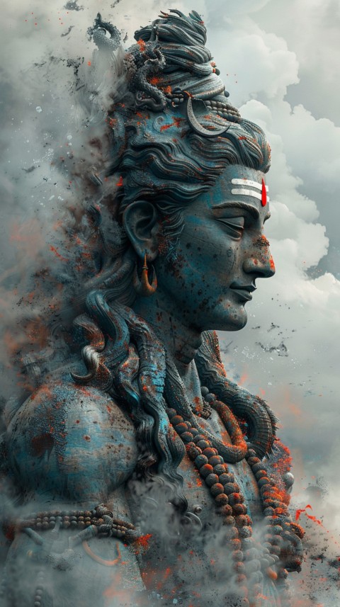 Mahadev Shiva Lord Hara Hindu Aesthetic Artwork Design (89)