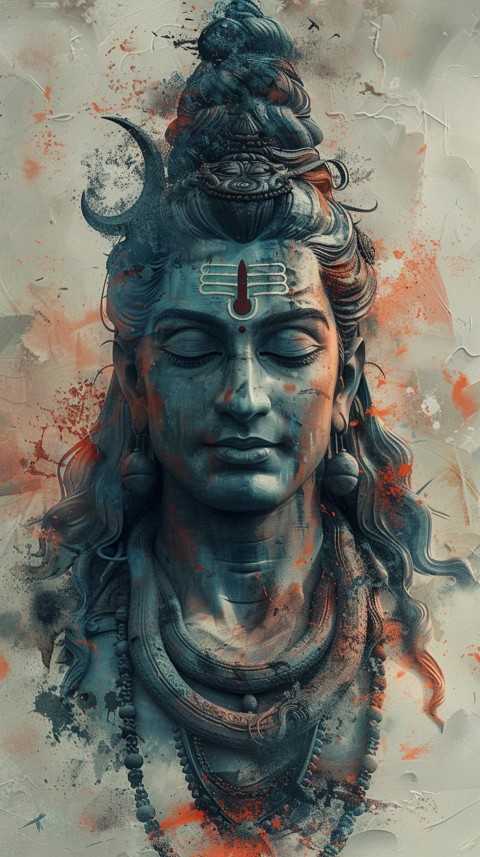 Mahadev Shiva Lord Hara Hindu Aesthetic Artwork Design (97)