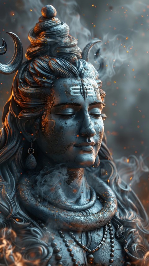 Mahadev Shiva Lord Hara Hindu Aesthetic Artwork Design (128)