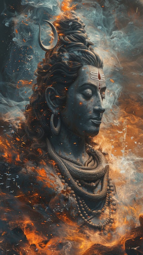 Mahadev Shiva Lord Hara Hindu Aesthetic Artwork Design (137)