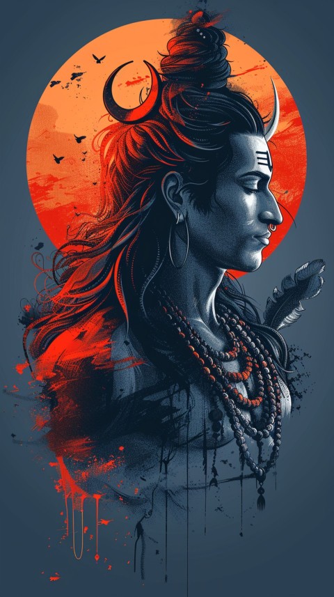 Mahadev Shiva Lord Hara Hindu Aesthetic Artwork Design (139)