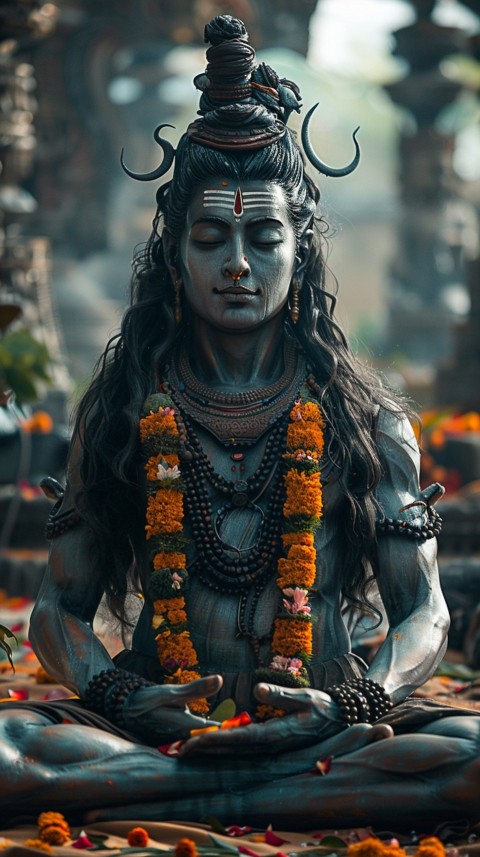 Mahadev Shiva Lord Hara Hindu Aesthetic Artwork Design (141)