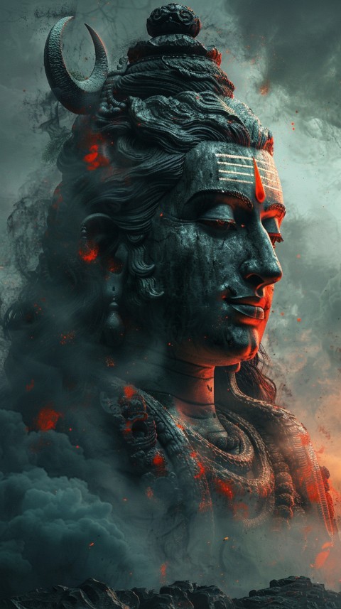 Mahadev Shiva Lord Hara Hindu Aesthetic Artwork Design (147)