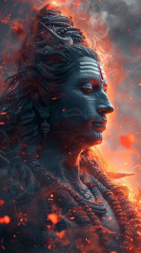 Mahadev Shiva Lord Hara Hindu Aesthetic Artwork Design (168)