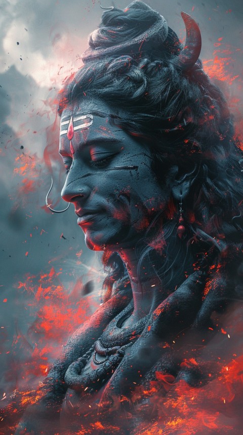 Mahadev Shiva Lord Hara Hindu Aesthetic Artwork Design (161)