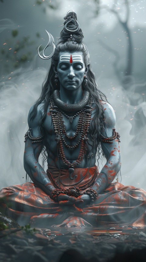 Mahadev Shiva Lord Hara Hindu Aesthetic Artwork Design (192)